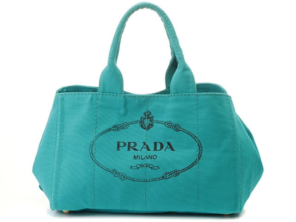 Prada handbag Canapa canvas blue